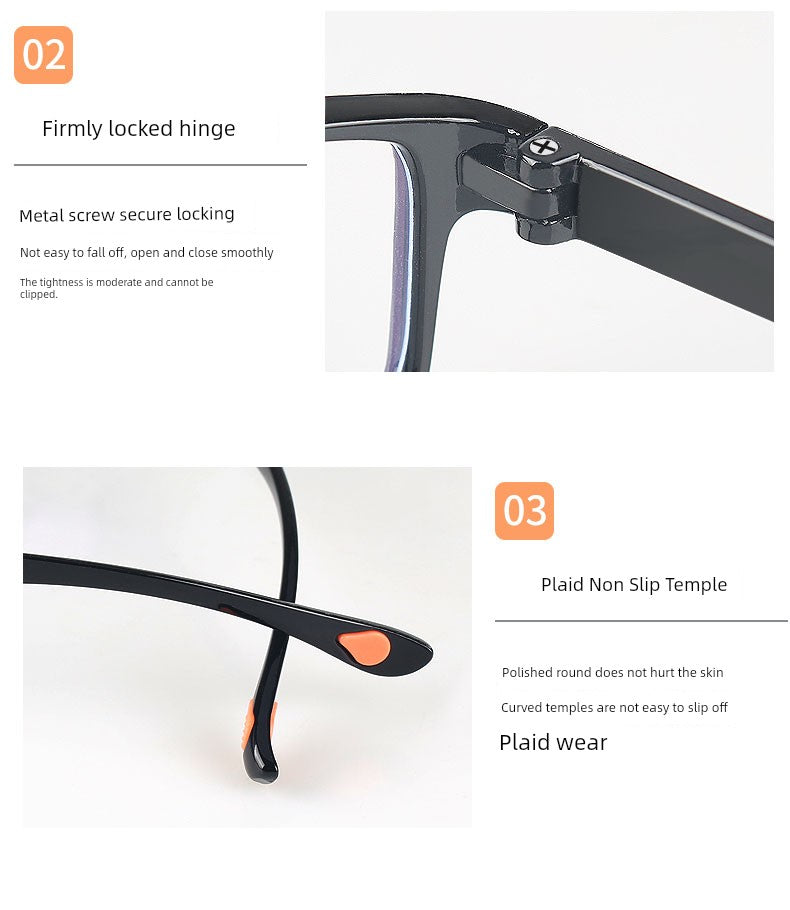 Anti-Blue Light Reading Glasses for Men and Women Neutral Stall Profiteering New Arrival Products Presbyopic Glasses Full Frame Reading Glasses Manufacturers Supply