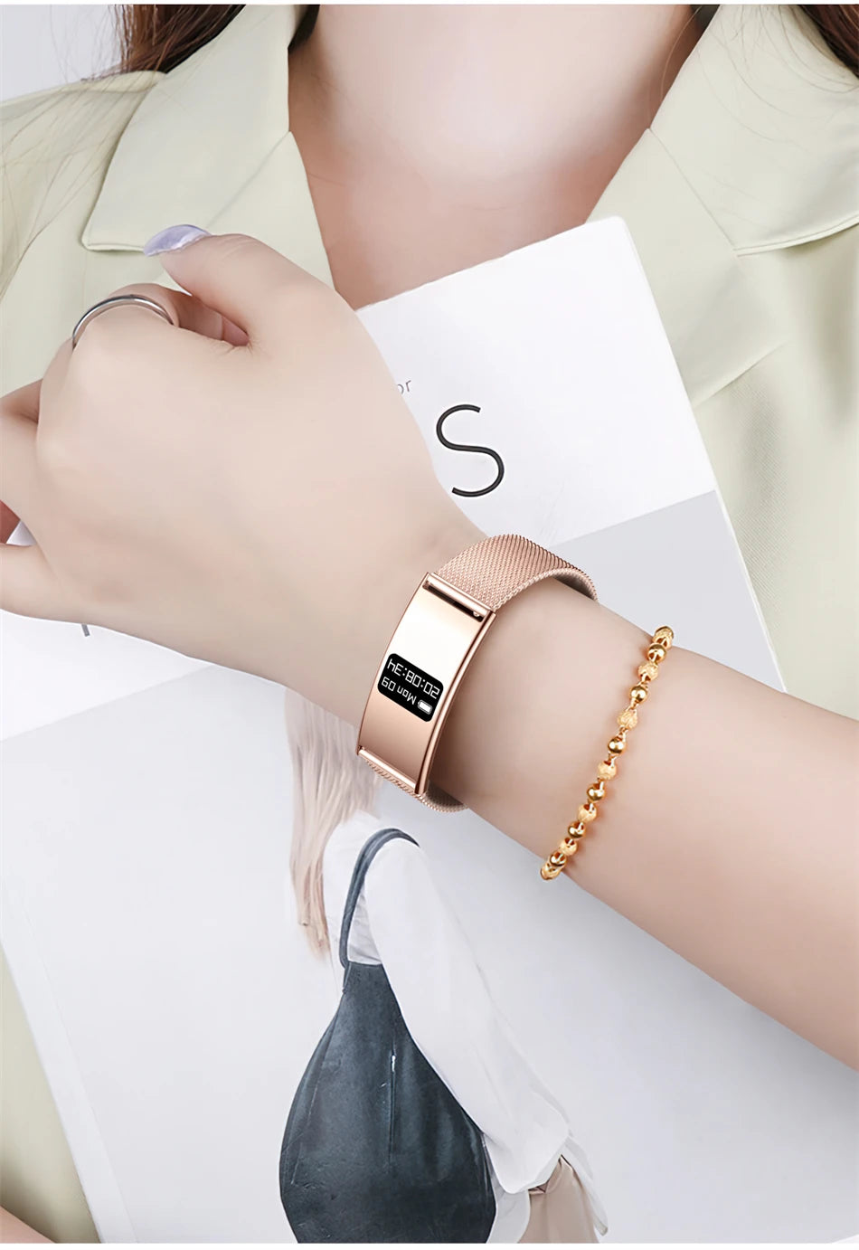 Men Women Smart Bracelet Heart Rate Sleep Monitor Health Smart Band Waterproof Sports Fitness Tracker Smartwatch for Android iOS