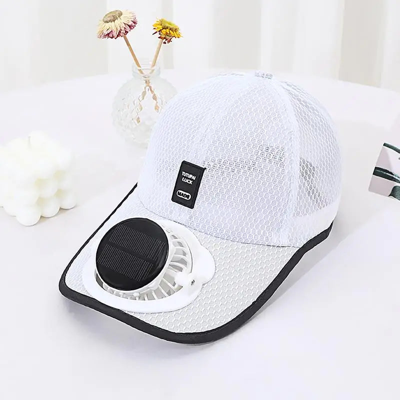 Hat With Solar Powered Fan Baseball Hat Sun Hat Breathable Beach Hat With Cooling Fan UV Protection Solar Powered Fan Hat