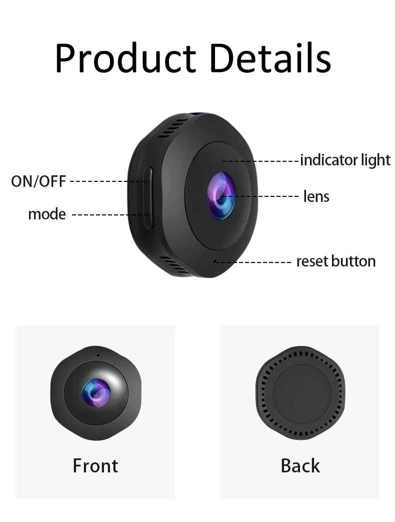 Mini IP Camera HD 1080P Covert Small Nanny Cam Video Voice Recorder Indoor Portable  Security CCTV Camera for Home and Office