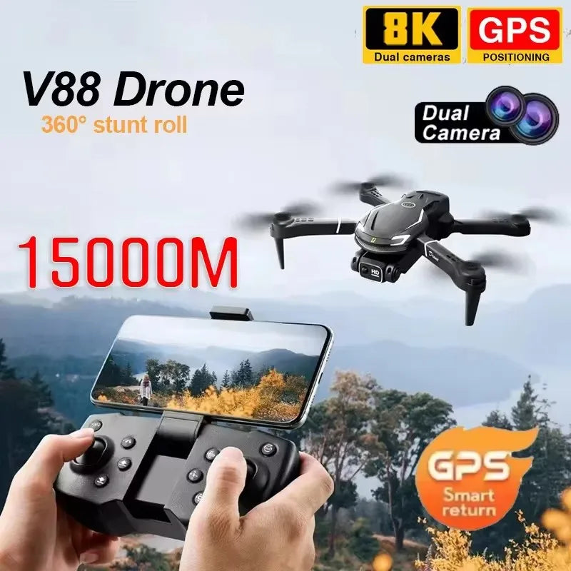 2025 New MIJIA V88 Drone 8K  HD Dual Camera Profesional 180° Electric Adjustable GPS Positioning Obstacle avoidance Bushless UAV