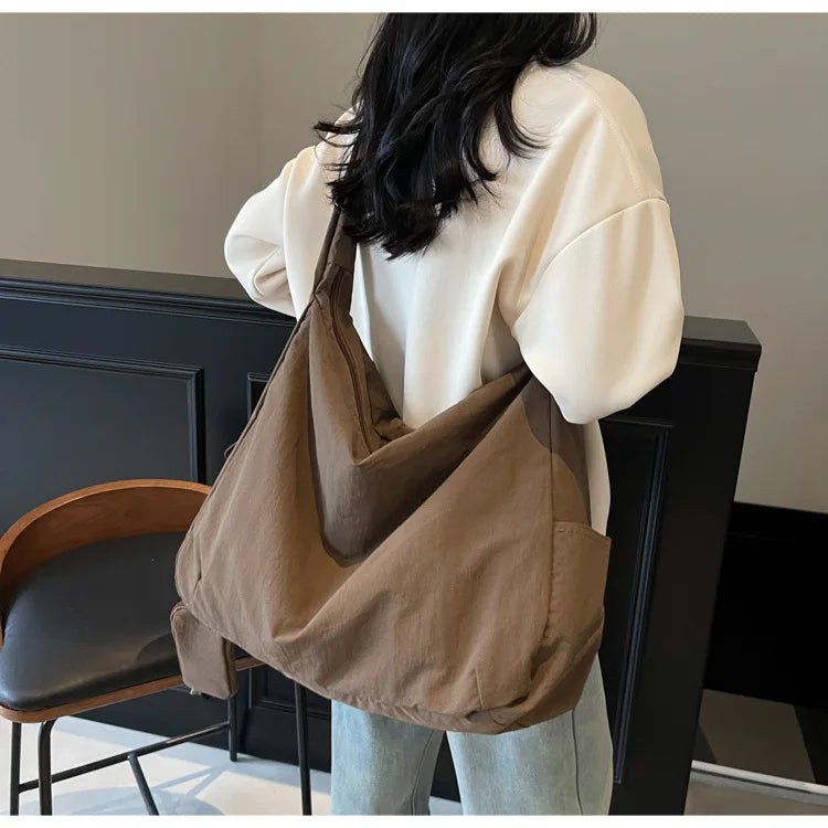 Women's Handbag Large Women Shoulder Shopper Bag Canvas Luxury Designer Cloth Tote Bags for Woman Big Female Daily Commuter City
