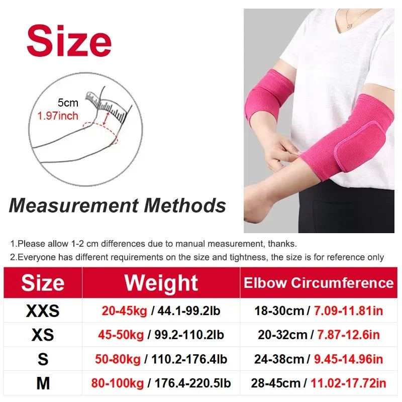 Elastic Elbow Pads Thickened Sponge Elbow Knee Protectors Guard Basketball Volleyball Sport Arm Sleeve Pad Adults Children