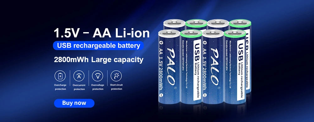 PALO 1.2V AA Rechargeable Batteries 3000mAh aa Ni-MH 100% Original High Capacity Current AA Battery Rechargeble For Camera Toys