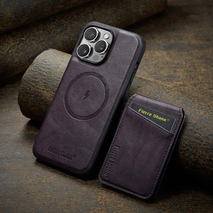 Magnetic Detachable Leather Wallet Phone Stand Case Wireless Charge Cover for iPhone  18 17Air 11 12 13 14 Plus 15 16 17 Pro Max