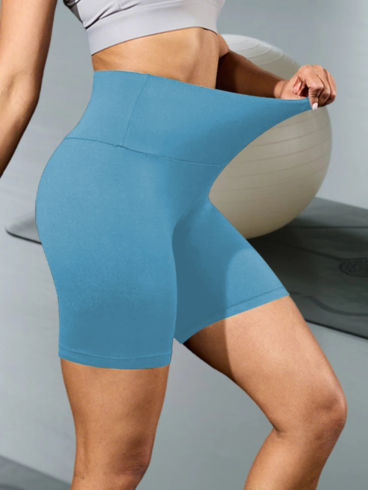 Women's High Waisted Biker Shorts | Super Soft Tummy Control Push Up | No See-Through Yoga Running Gym