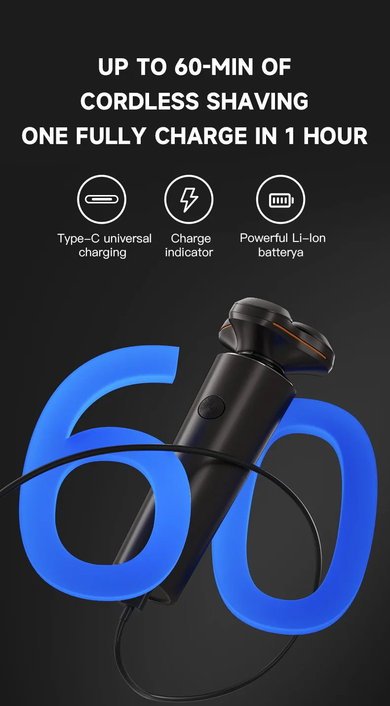 ENCHEN X8S-C Electric Shaver With 4 Replacement Heads Multi-Purpose Waterproof Type-C Rechargeable Portable Men Beard Trimmer