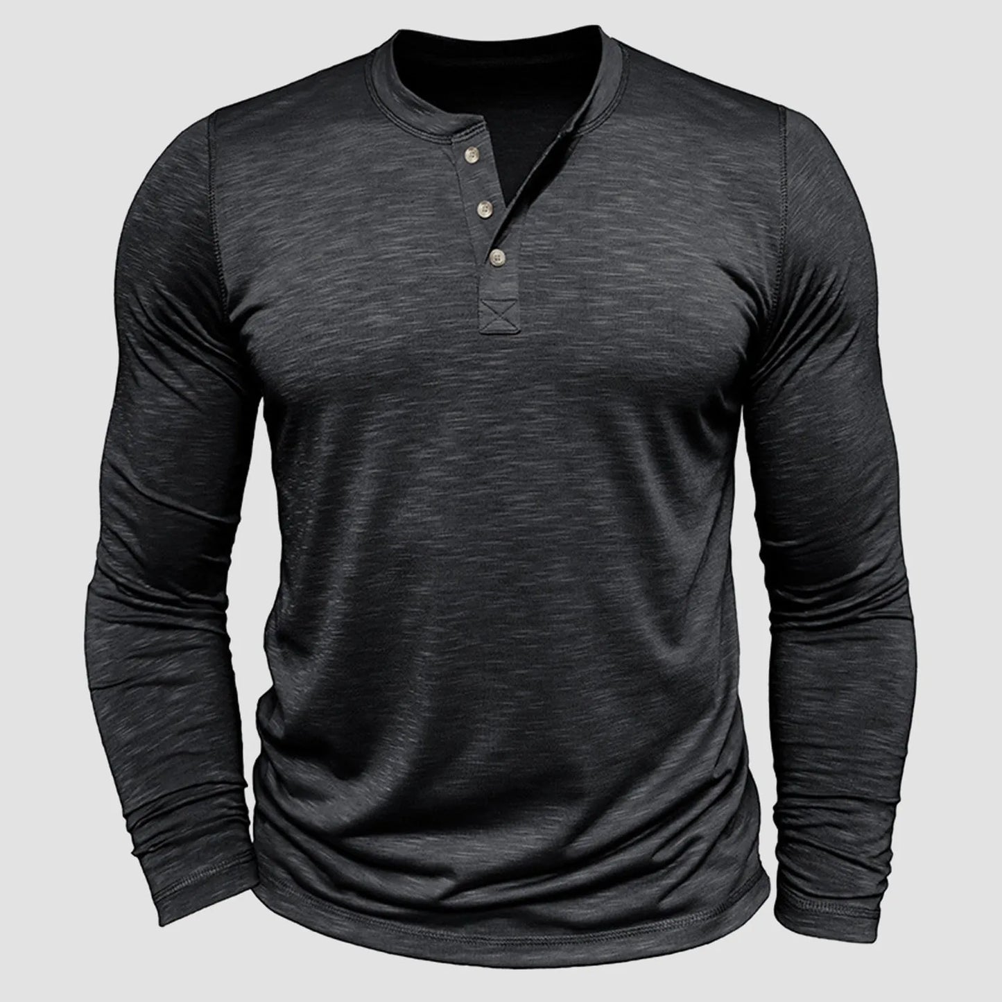 Mens Slub Cotton Open Leg Shirt Breathable Long Sleeve Mens Tshirt Top  Half Button Lightweight Large Shirts For Men