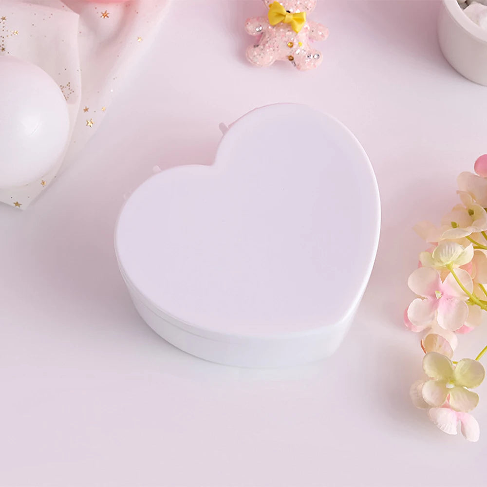 Hair Accessories Box Jewelry Storage With Mirror Pink Hair Clips Rubber Band Organiser For Girls Children Portable Travel Case