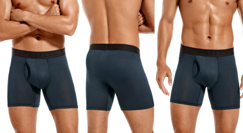 4pcs Front opening underpants men brand Boxers man sexy boxer shorts Men's panties gift underwear for mens calecon