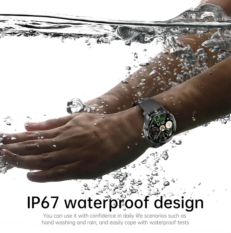 2025 New Mens Smart Watch 360 * 360 Bluetooth Call Smartwatch AMOLED Screen GPS Smart Watches NFC Waterproof Smart Watch for Men