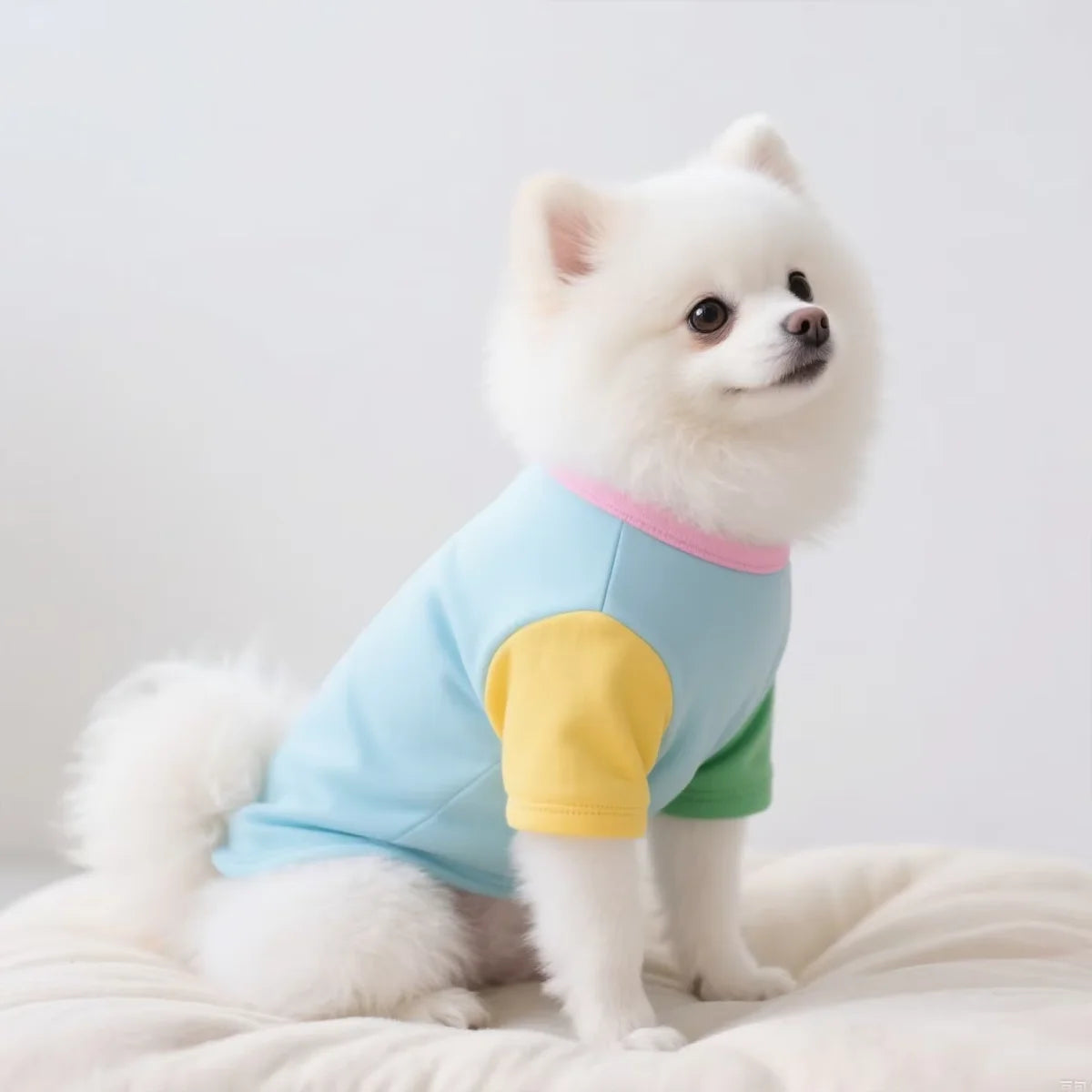 1 PC Pet T-Shirt, Cats & Dogs Soft Pure Cotton Teddy Bear Dopamine Vest. Shih Tzu, Siamese Cat Little Pet Daily Outfit