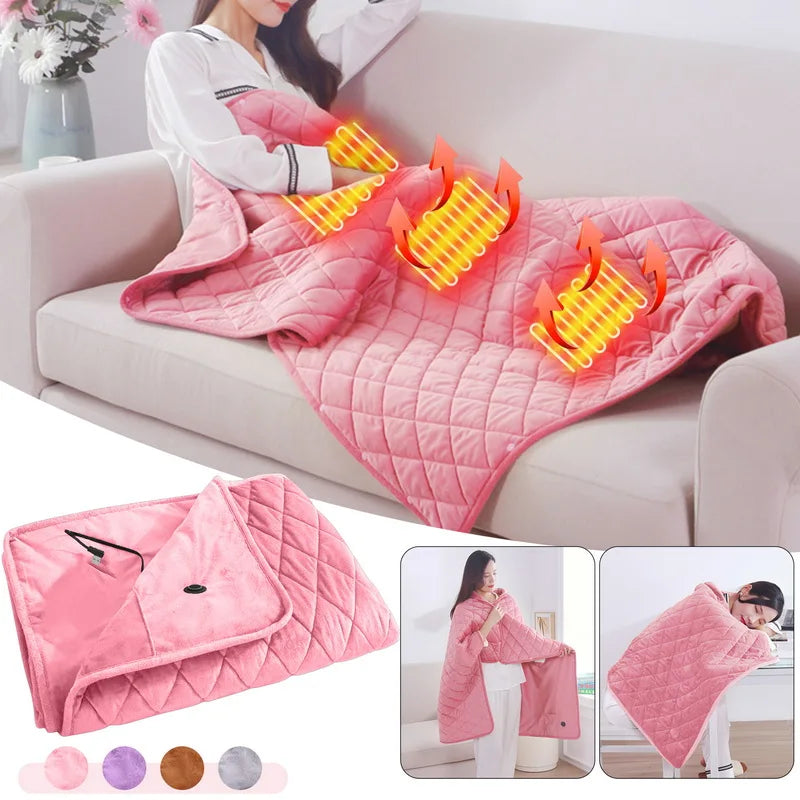 5V USB Large Loose Electric Blanket Powered By Power Bank Winter Bed Warmer Heated Sofa  Blanket Body Heater Bed Warmer Mat