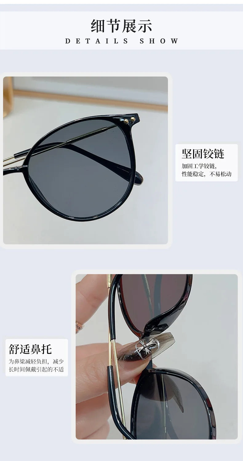 New Round Vintage Sunglasses Women Retro Luxury Designer Sun Glasses For Women's Sunglass Oculos De Sol Shades UV