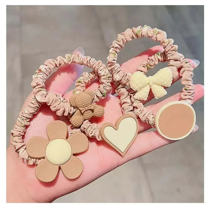 10 pieces of hair accessories, high elastic elastic ladies hair band suit, simple temperament, high ponytail hair accessories.