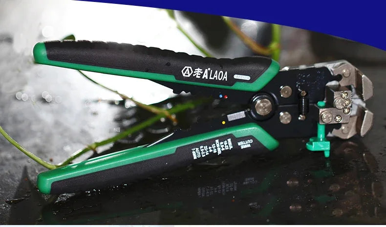 LAOA  Automatic Wire Stripper with Built-in Springs New Type Electrician Cable Cutting Tool Crimping  For Electrician Crimpping