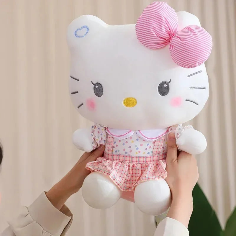 2 style Hello Kitty Anime Hello Kitty Stuffed Toys Plushier Soft Pillow Birthday Gifts For Girls Kawaii Hello Kitty Plush Dolls