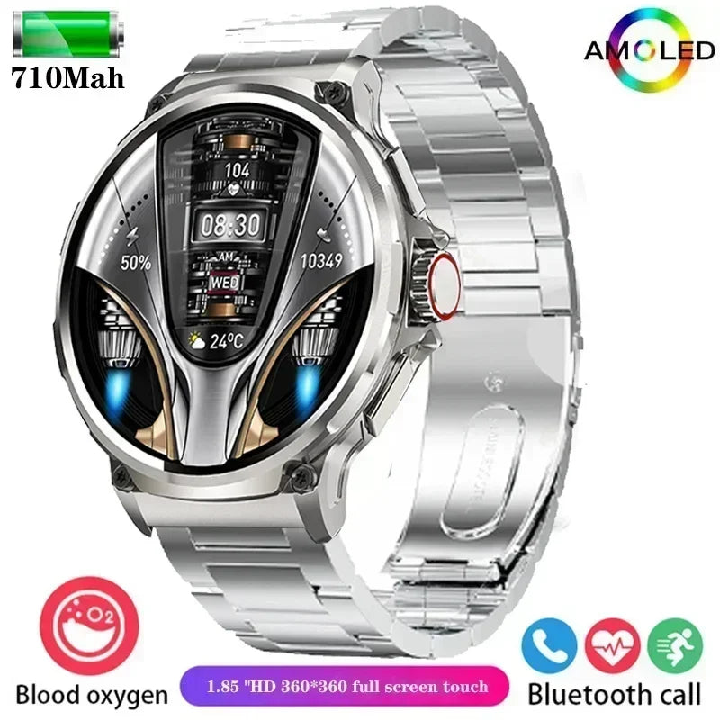 Xiaomi 2025 NEW 1.85-inch ultra HD smartwatch, GPS track HD Bluetooth call; 710 mah large battery 400+ dial, suitable for Huawei