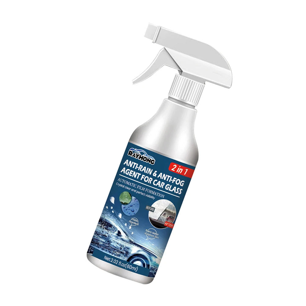 Anti Fog Rain Repellent Spray 60ml Car Glass Rainproof Antifogging Coating Agent Long Lasting for Windshield Rearview Mirror