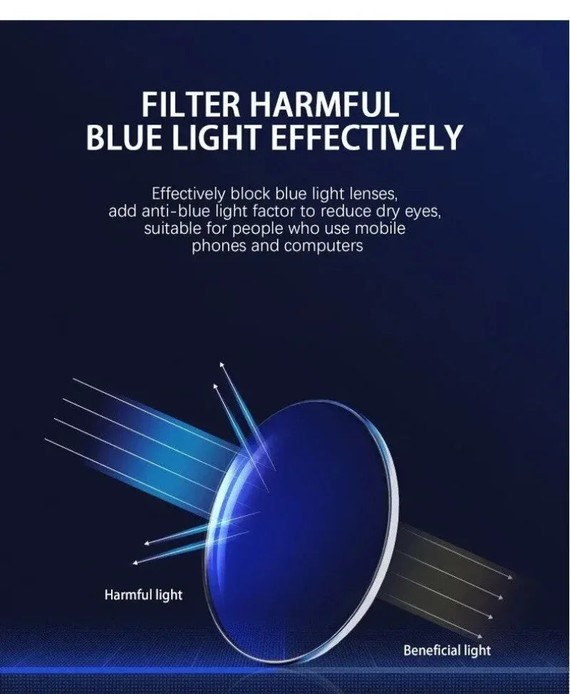 Unisex Folding Reading Glasses Transparent Lenses Full Metal Frame Anti Blue Light Comes with Case for Men and Women