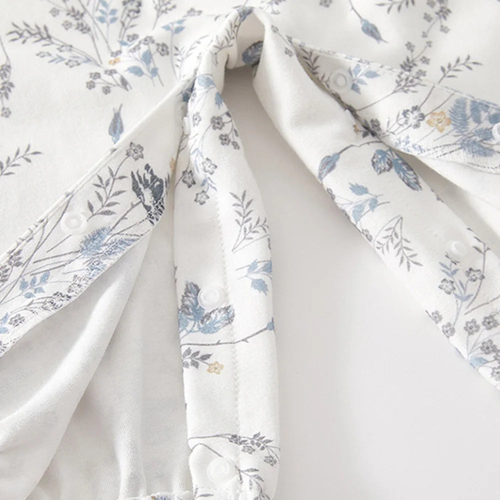 Baby Girl Christmas Rompers Long Sleeve 100% Cotton Spring Autumn Baby Jumpsuit First Birthday Newborn Clothing