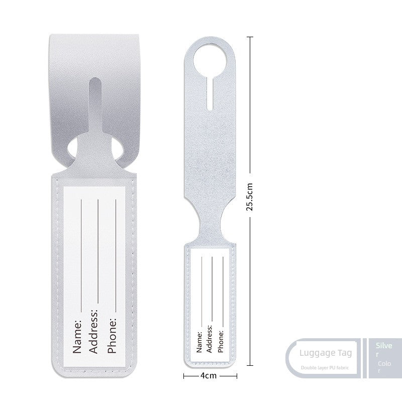 All-in-One Thickened Pu Luggage Tag Bags Anti-Lost Consignment Listing Signboard Travel Tag Printed Custom Logo