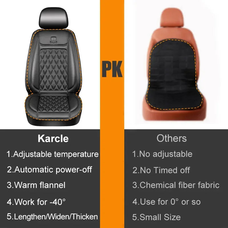 12-24v Heated Car Seat Cover 30' Fast Car Seat Heater Cloth/Flannel Warmed Heated Car Seat Protector 25W Heating Cover