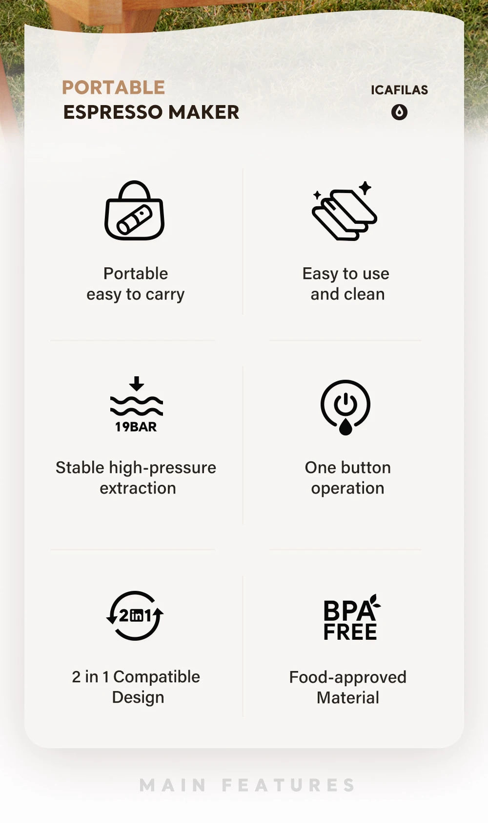 Wireless Portable Heating Espresso Machine Coffee Maker Rechargeable Concentrated Extraction Coffee Machine for Travel Office