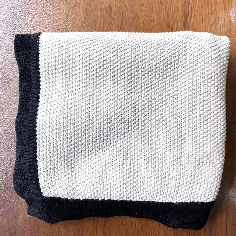 Knitted Baby Blankets Newborn Swaddle Wrap Throw Blanket Nordic Cotton Soft Baby Stroller Crib Blanket Nursery Bedding Quilt