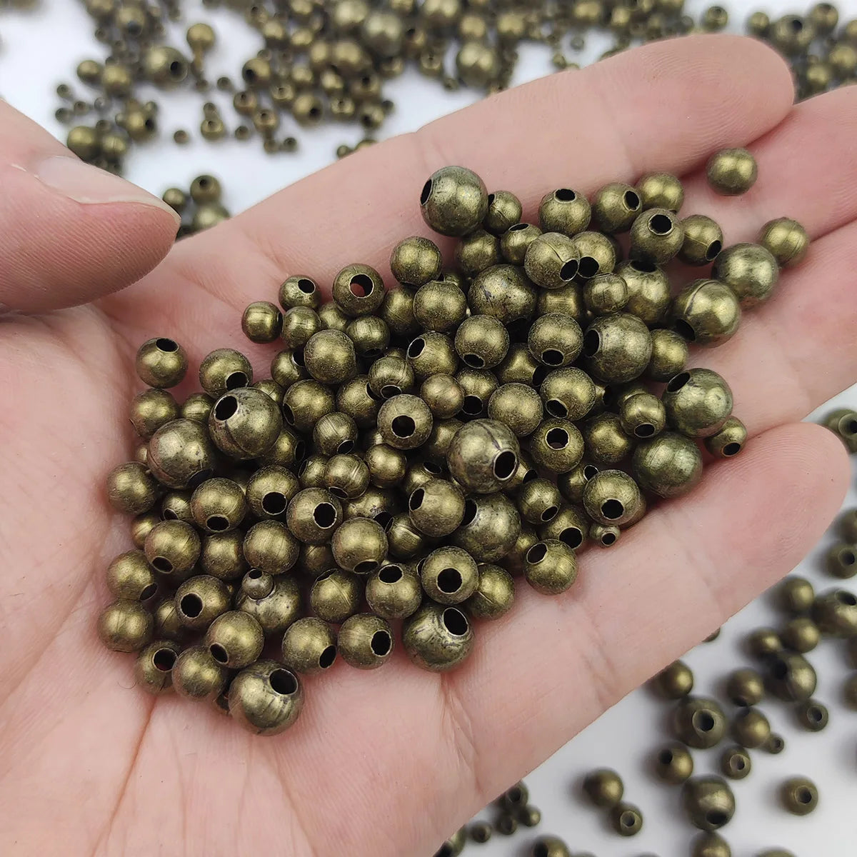30~1000Pcs 2/3/4/5/6/8MM Gold-plated Metal Round Iron Washer Loose Beads For Jewelry Making Bracelet Necklace Accessories DIY