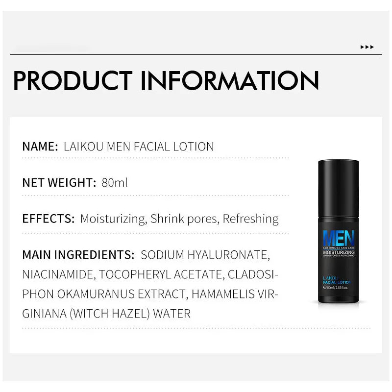 LAIKOU Face Lotion For Men Sensitive Skin Firming Cream Refreshing Moisturizin Men's Night Moisturizer Facial Skin Care Products