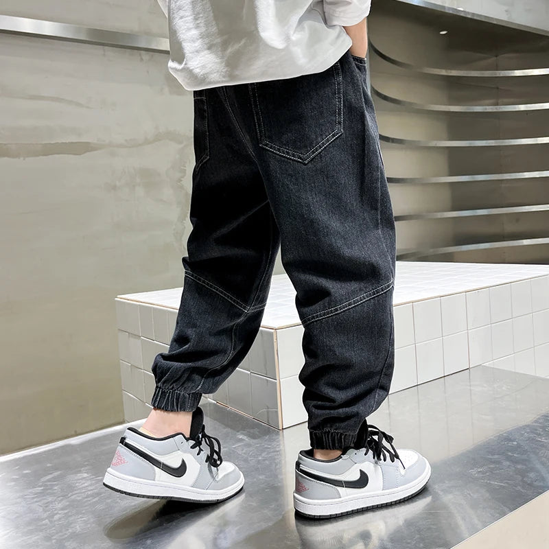 Big Boy Jeans Casual Fashion Cool Children's Pants Boys' Baggy Summer Clothing Teenagers Comfortable Fit Kids' Fashion