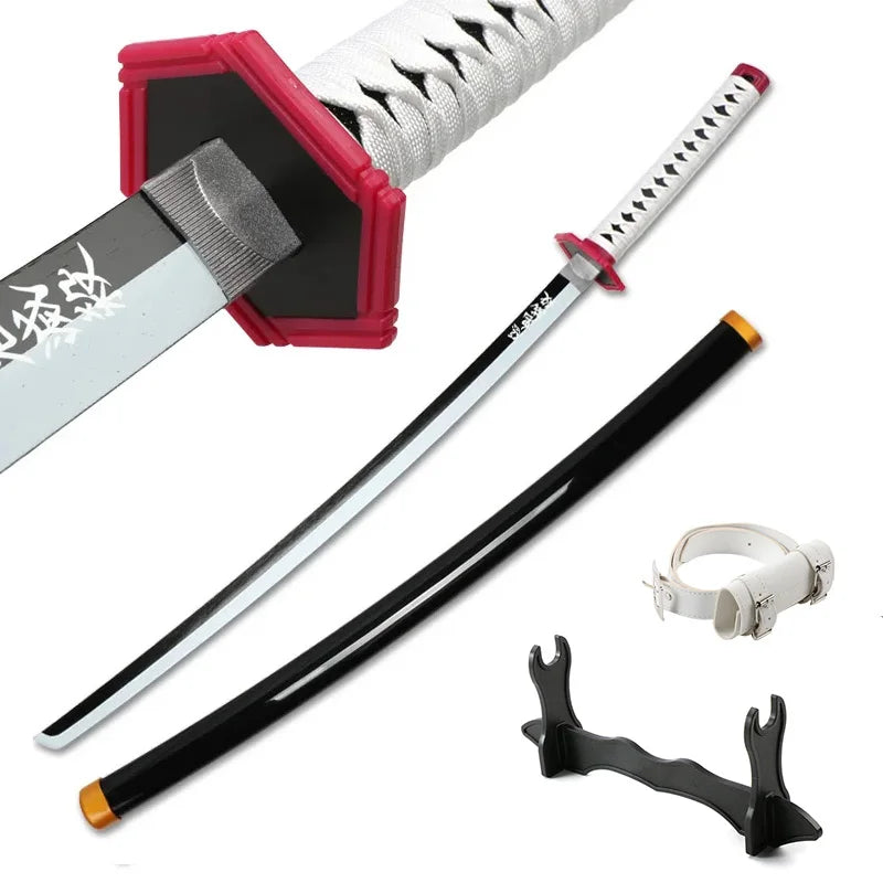 Anime Katana 104cm/41in Tanjiro Zenitsu Kyoujurou Samurai Swords Original Texture  Anime Katana  Cosplay Bamboo Wooden Toy Sword