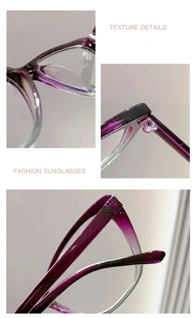 Fashion Ladies Reading Glasses Women Men Trendy Luxury Design Presbyopia Eyeglasses Cat Eye Anti-blue Light Eyewear for Female