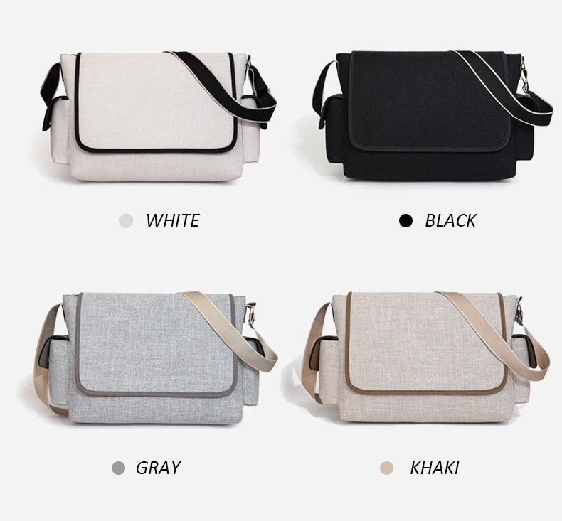 New Women's Large Capacity Canvas Shoulder Bag Casual Tote Handbag Trendy Messenger Bag for Everyday Use