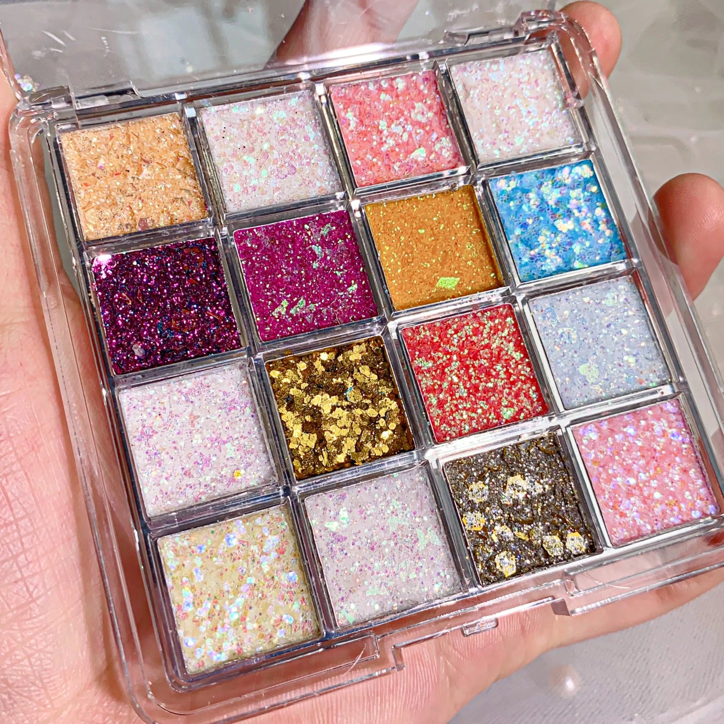 40-Colors Nail Eyeshadow Palette Solid Gradient Nail Art Rubbing Powder - Highly Pigmented Shimmer Makeup Palette Matte Nail Dec