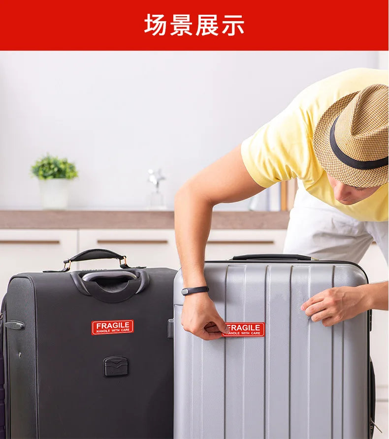 Fragile English stickers with easily torn and fragile labels