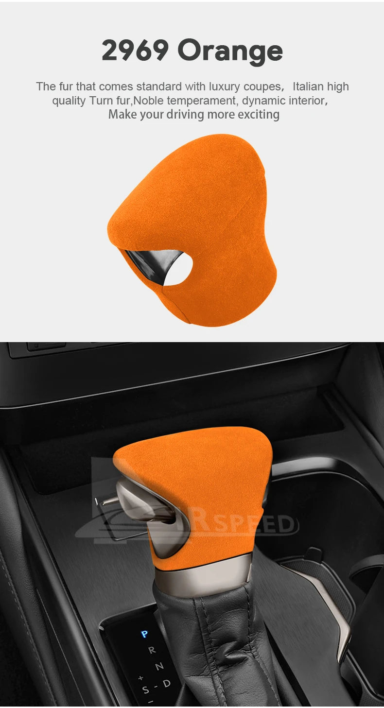Top Suede Car Gear Knob Cover LHD RHD For Lexus ES ES200 ES250 ES300h ES350 2018-2023 2024 2025 for UX 2019-25 for LX 2022-25