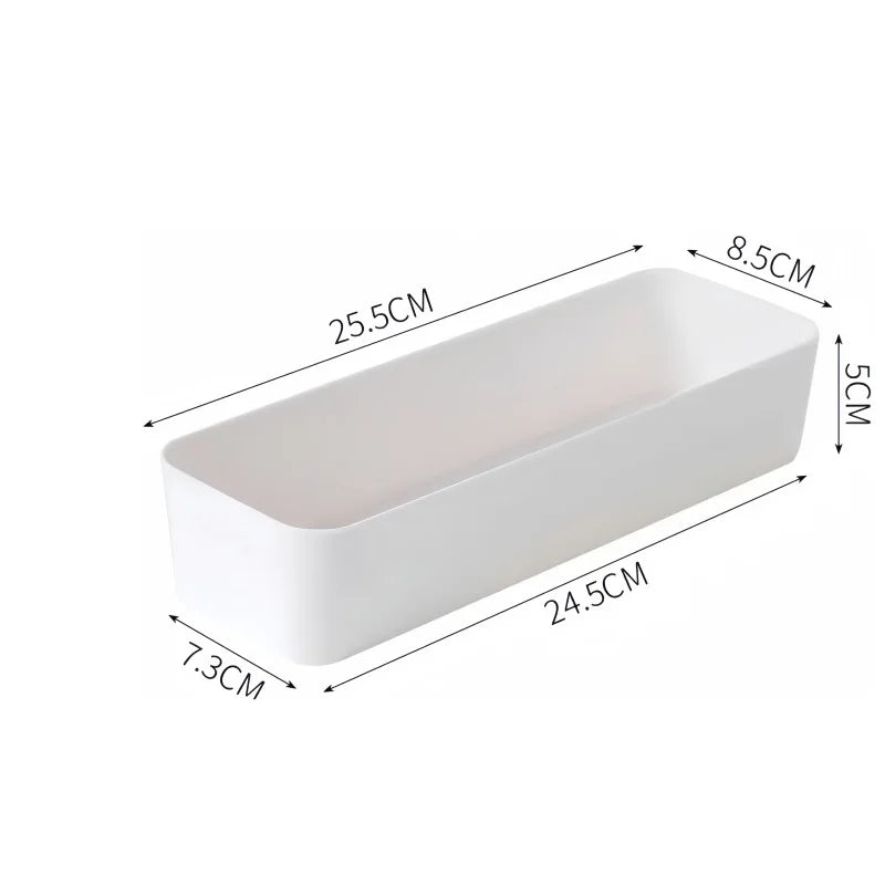 Partition Storage Box Set Drawer Storage Box Built-in Desk Organizer Student Desktop Miscellaneous Items Cosmetics Stationery