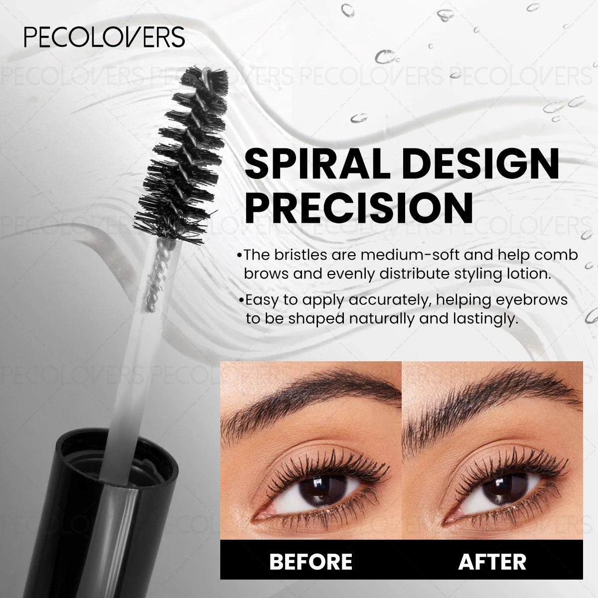 1PC Eyebrow Gel with Brush - Mild Formula, Light and Non-sticky, Strong Styling, Waterproof, Suitable for All Skin Types