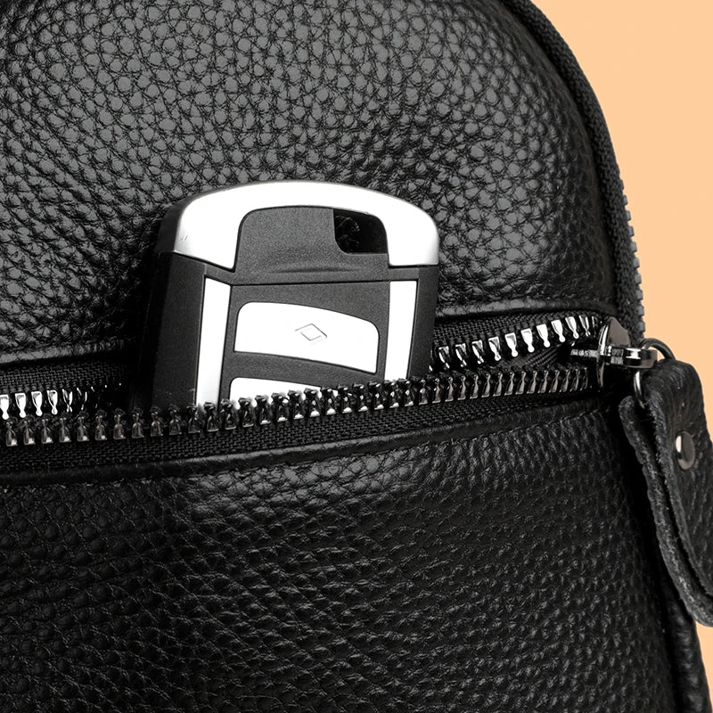 Luxury Genuine Leather Men's Chest Pack Shoulder Bags Fashion Messenger Sling bag Brand Travel Bags Crossbody Unisex Sac Wallet