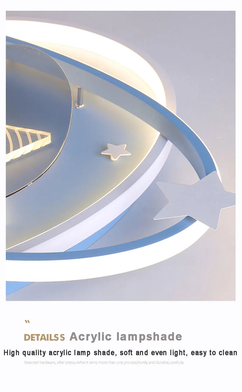 with light small ceiling fan Led kids light with fan Chandelier For Home Bedroom Lamp 3 Color Dimmable remote control fan light