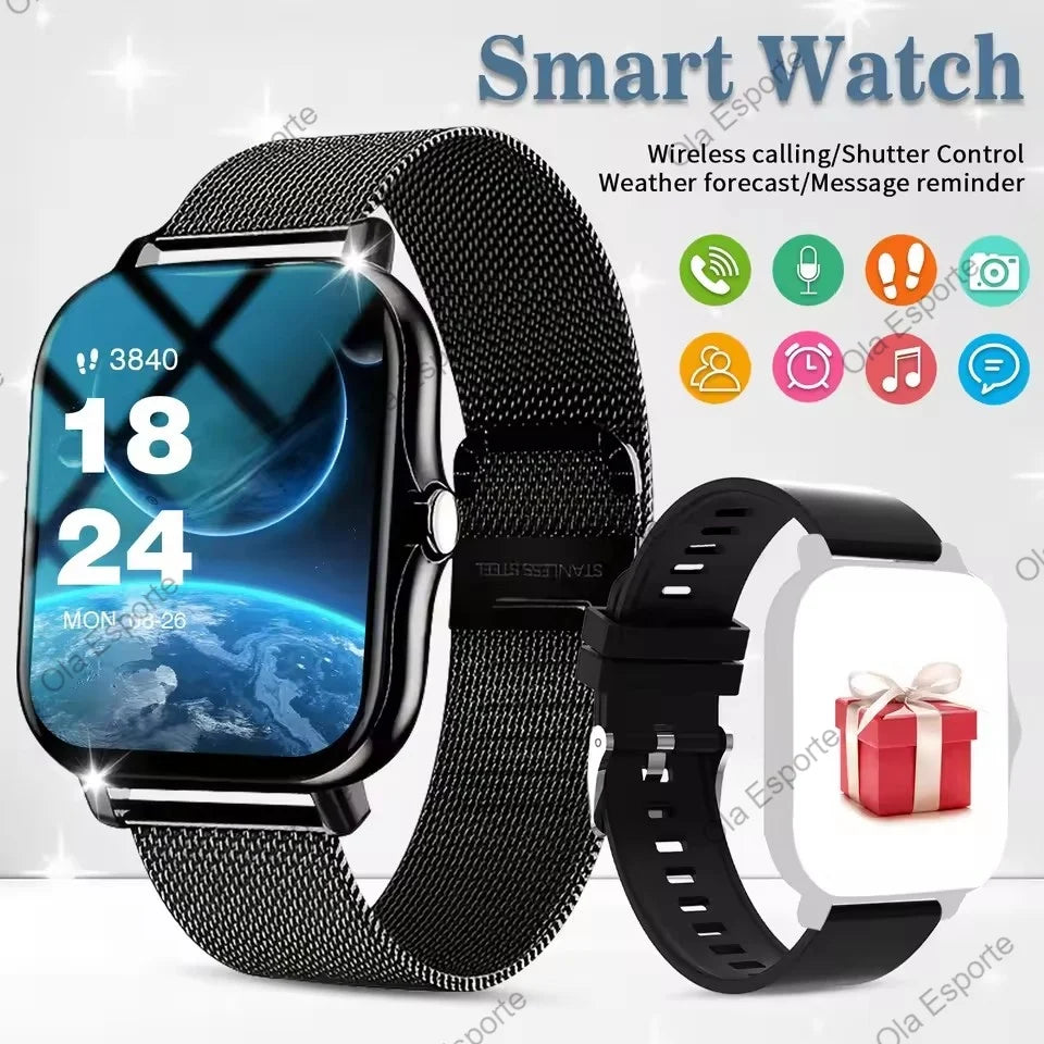 2025 New Smart Watch 1.83-inch HD Display Bluetooth Call Message Alert Sports Mode Smartwatch For Men Women Wristwatches Gifts