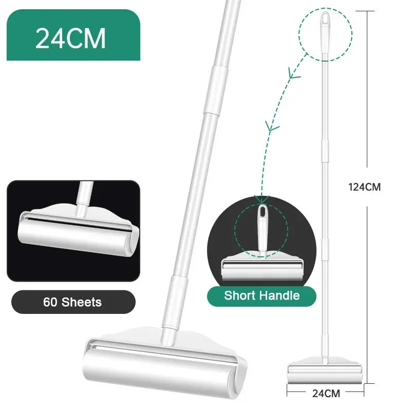 Wide Lint Rollers Brush Large Pet Hair Remover for Sofa Bed Carpet Cleaner Long Handle Dust brush Remover Roller with Refills