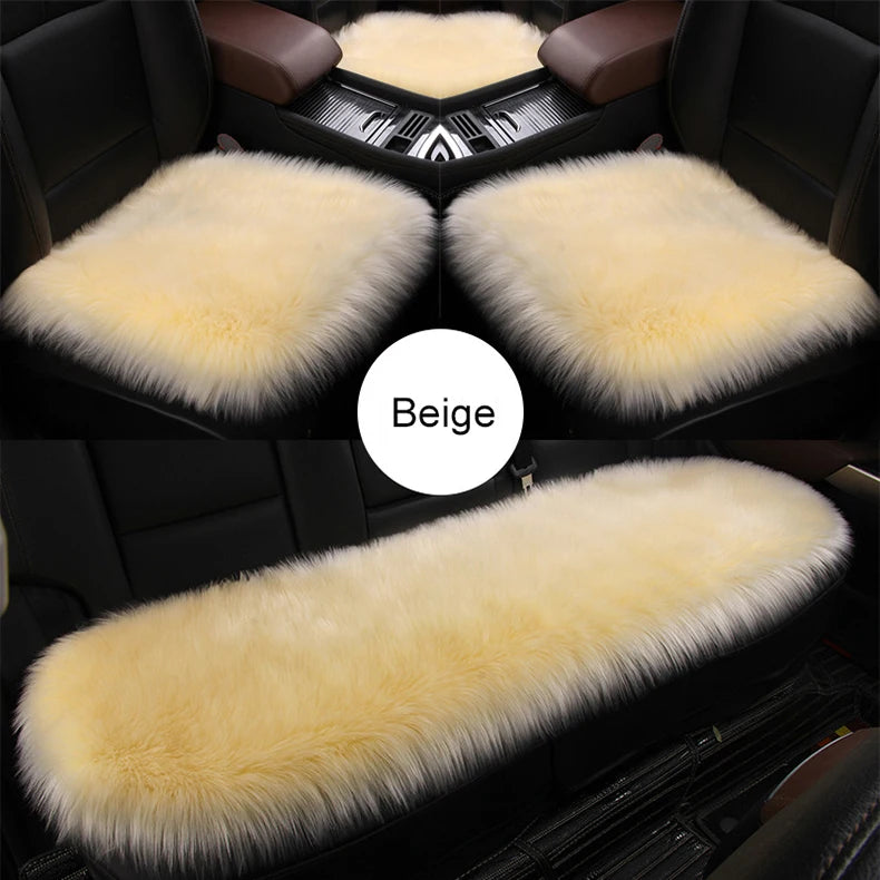 Artificial Wool Car Seat Cushion Winter Plush Auto Seat Cloak Universal Warm Car Seat Cover For Kia Lada Vesta Renault Skoda etc