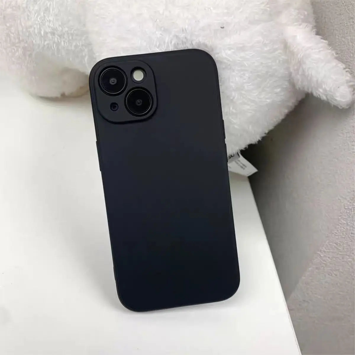Natural Wood Phone Case For iPhone 17,16,15,14,13,12,Pro,Max,Plus,E,SE4,Air,Mini Black Soft Cover