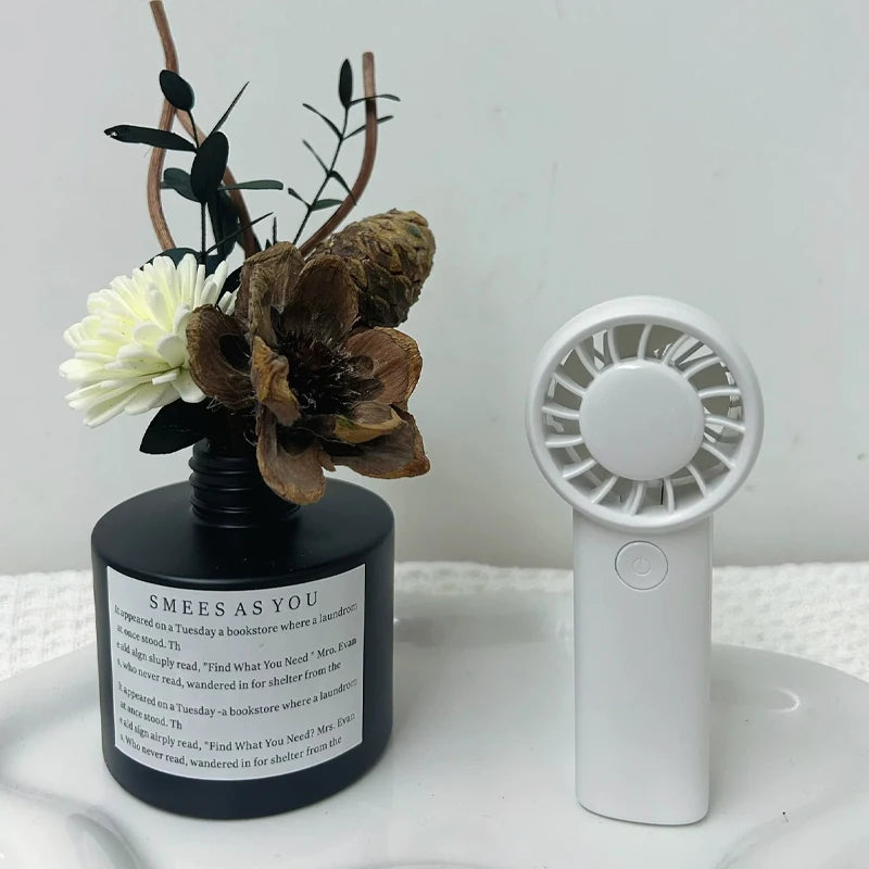 Mini Fans 3 Speed Adjustable Small Handheld Fan Type-C Rechargeable Build in 500mAh Battery for Office Camping Travel Outdoor