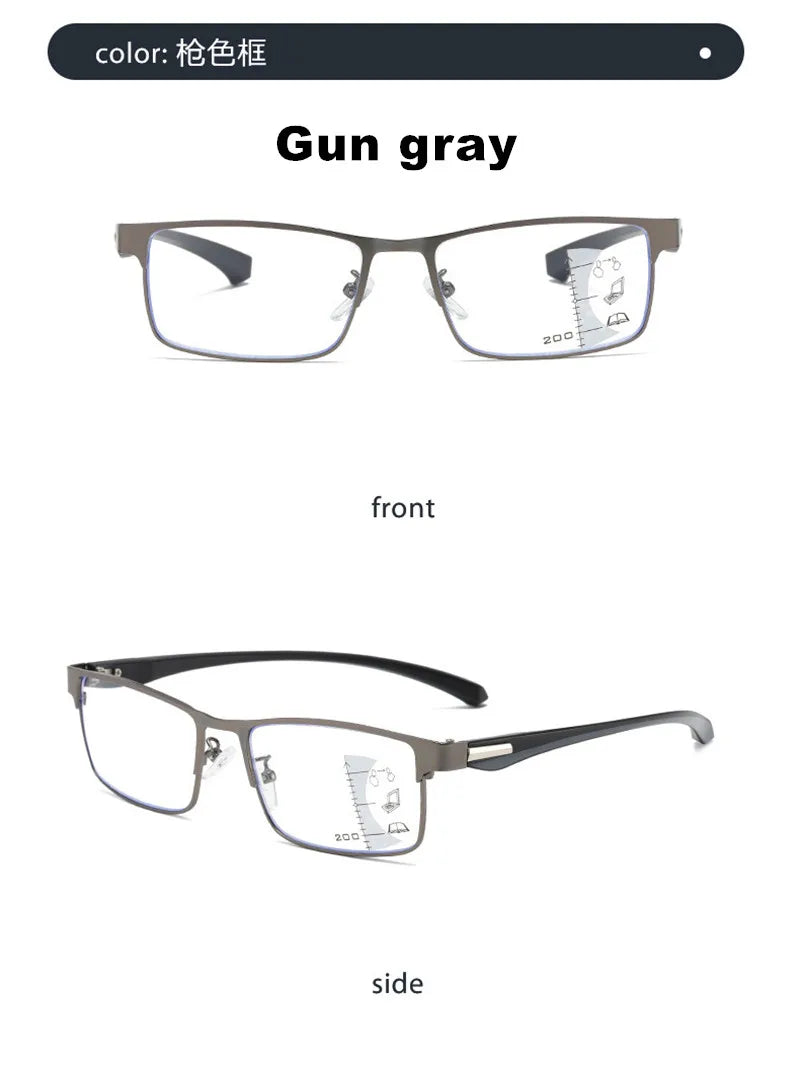 2024 Intelligent Zoom Color Changing Reading Glasses Multi-Focus Dual-Purpose DS-3106 New Arrival