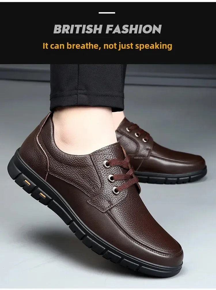 2025 Kitchen King Men's Shoes Anti-Slip Waterproof Oil-Resistant Durable Casual Leather Work Shoes For Chefs Perfect For Spring