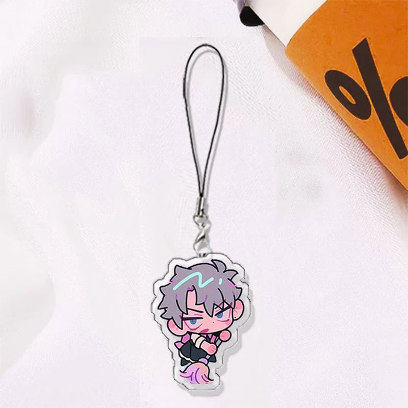 Anime ALIEN STAGE IVAN TILL Cosplay Keychain Unisex Acrylic Kawaii Keyring Key Chain Phone Chain Bag Pendant Accessories Prop